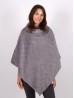 Soft Faux Fur Poncho W/  Wave Pattern 